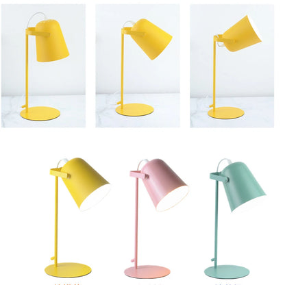 Nordic Glow: Eye-Protect Pink Desk Lamp