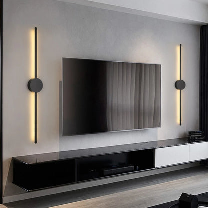 Modern Black I-Shaped LED Wall Lamp