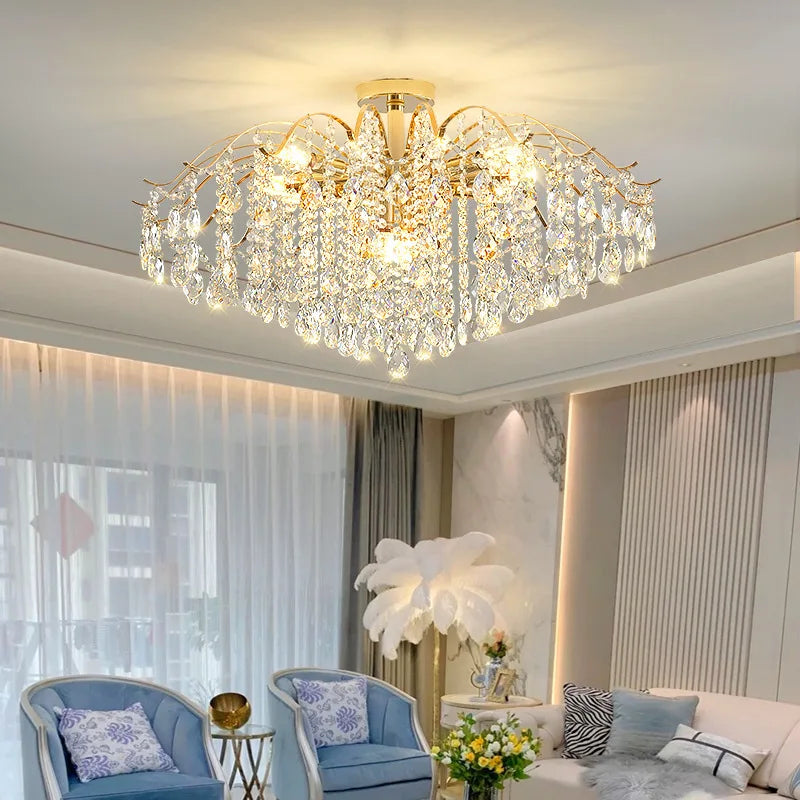 Gold Crystal Chandelier