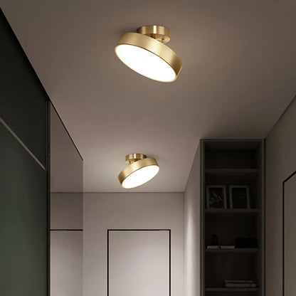 Brass Glow: Modern LED Chandelier Fixture