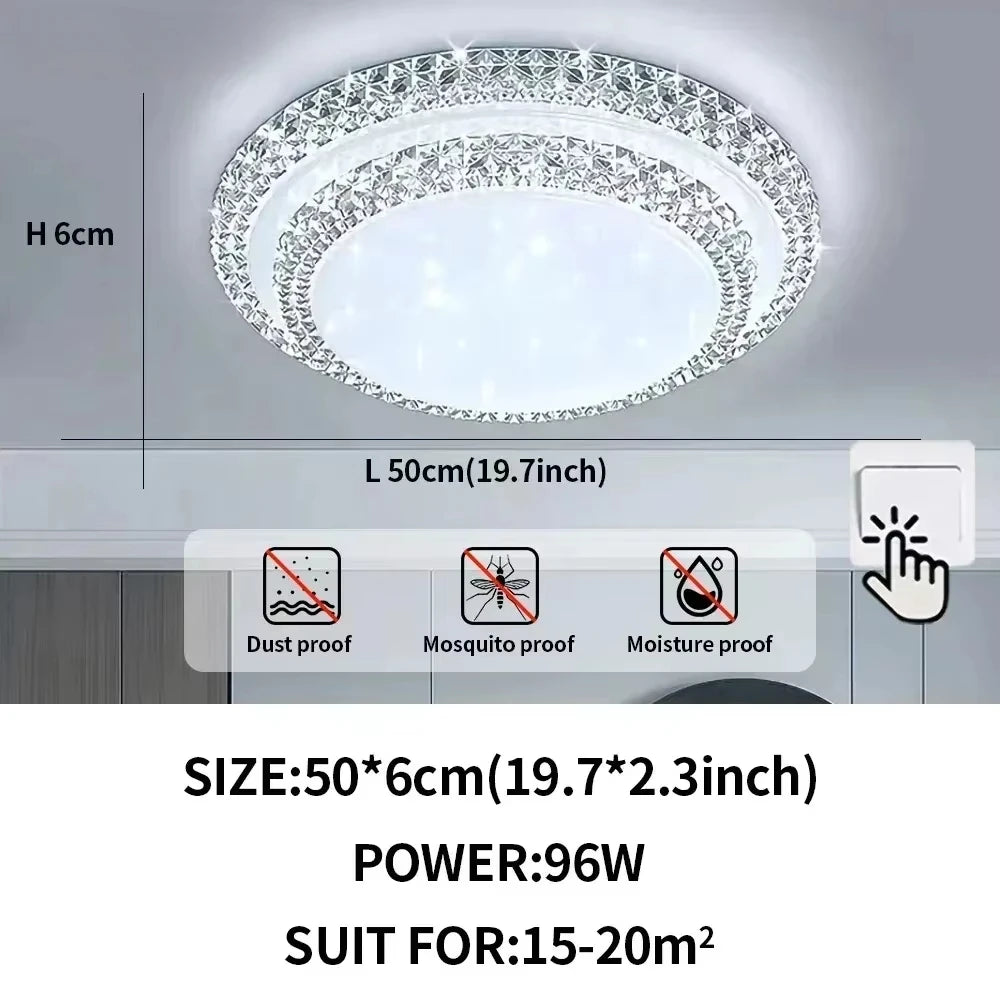 LustreGlow Simple LED Ceiling Chandelier