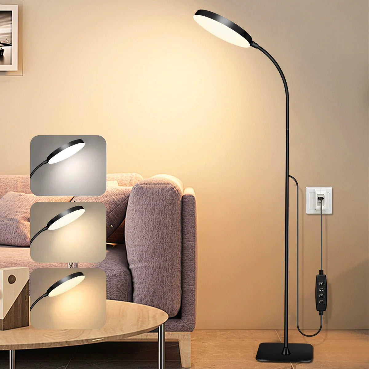 LED Floor Lamp Bright Tall Standing Lamp