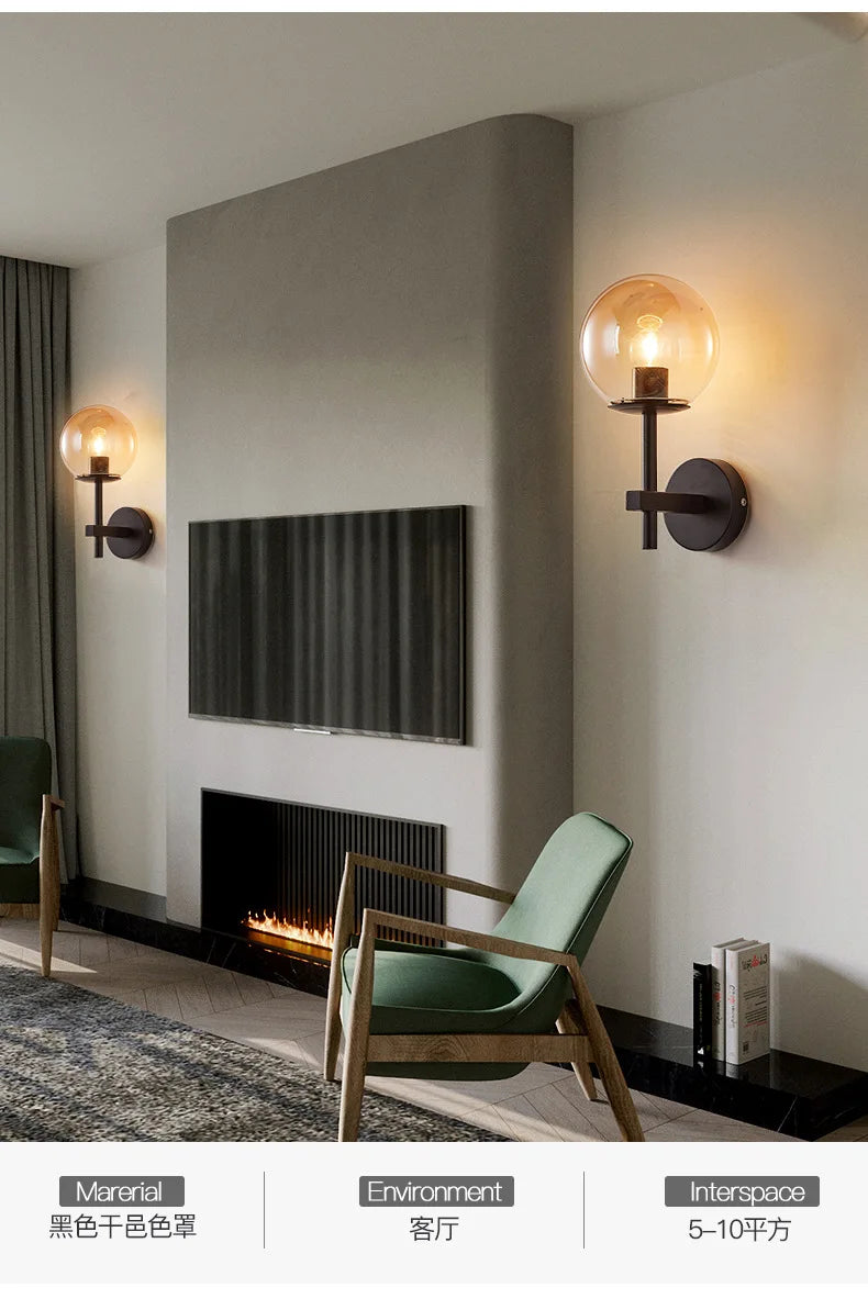 Nordic Glow: Sphere LED Wall Sconce Light