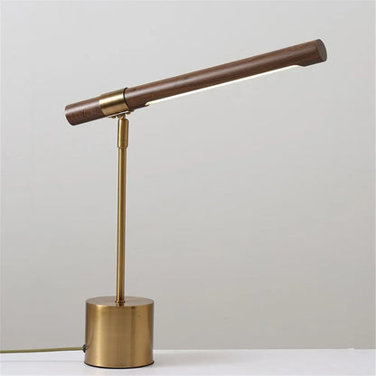 WoodGlow LED Desk Lamp: Modern Art & Eye Care