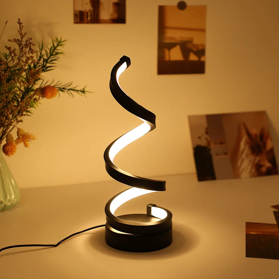 Artistic Glow: Modern Bedside Table Lamp
