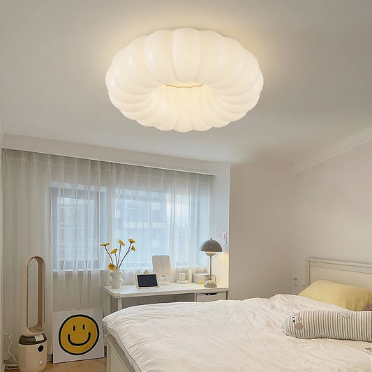Nordic Glow Round LED Ceiling Lamp for Kids' Rooms
