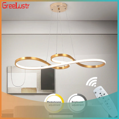 Twisted-Ribbon LED Pendant Light