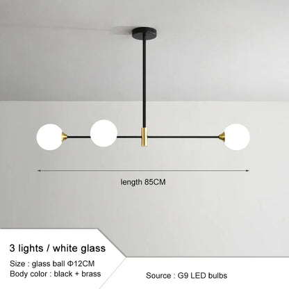 Glass Globe Chandelier