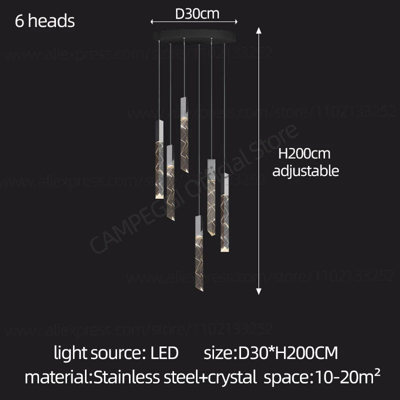 Crystal Loft LED Chandelier