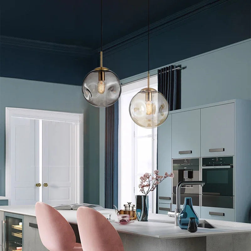 Nordic Glass Ball Pendant Light