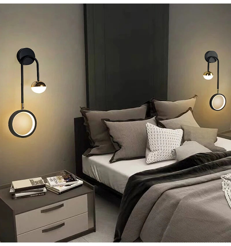 GlowSphere: Modern LED Round Wall Lamp