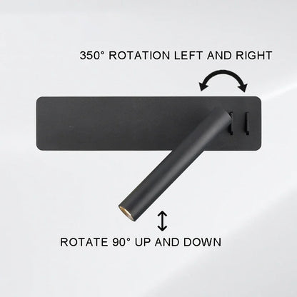 Rotating LED Bedside Reading Lamp