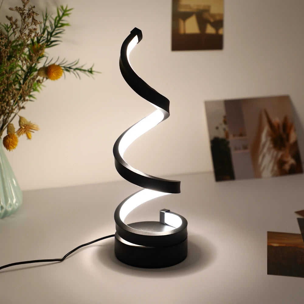 Artistic Glow: Modern Bedside Table Lamp