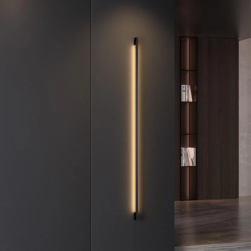Black Strip Wall Lamp - Modern Bar Shape Lighting
