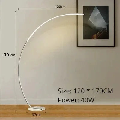 Nordic LED Corner Light Arc RGB Floor Lamps