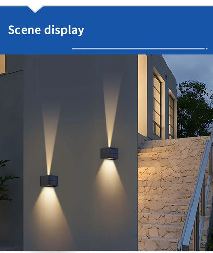 SolarGlow Up & Down Wall Lamp Garden Decor