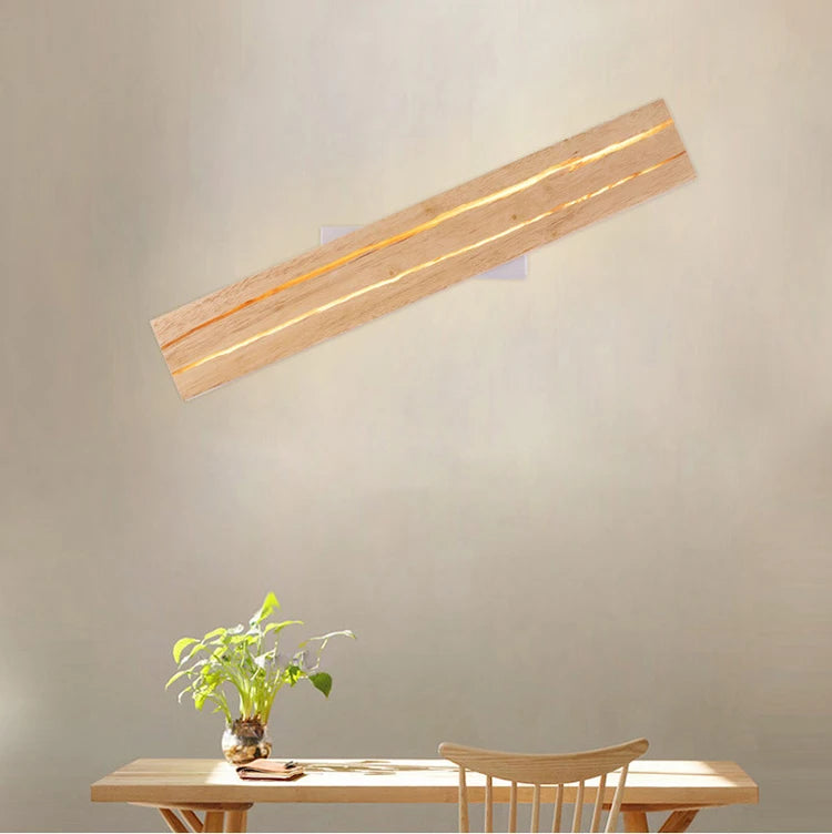 Nordic Wood LED Wall Sconce - Modern Rustic Charm