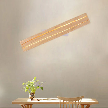 Nordic Wood LED Wall Sconce - Modern Rustic Charm