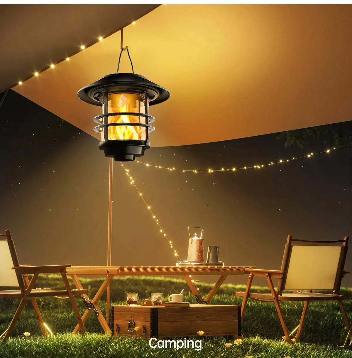 FlickerGlow Solar Wall Lanterns - 2Pack Sconce Lights