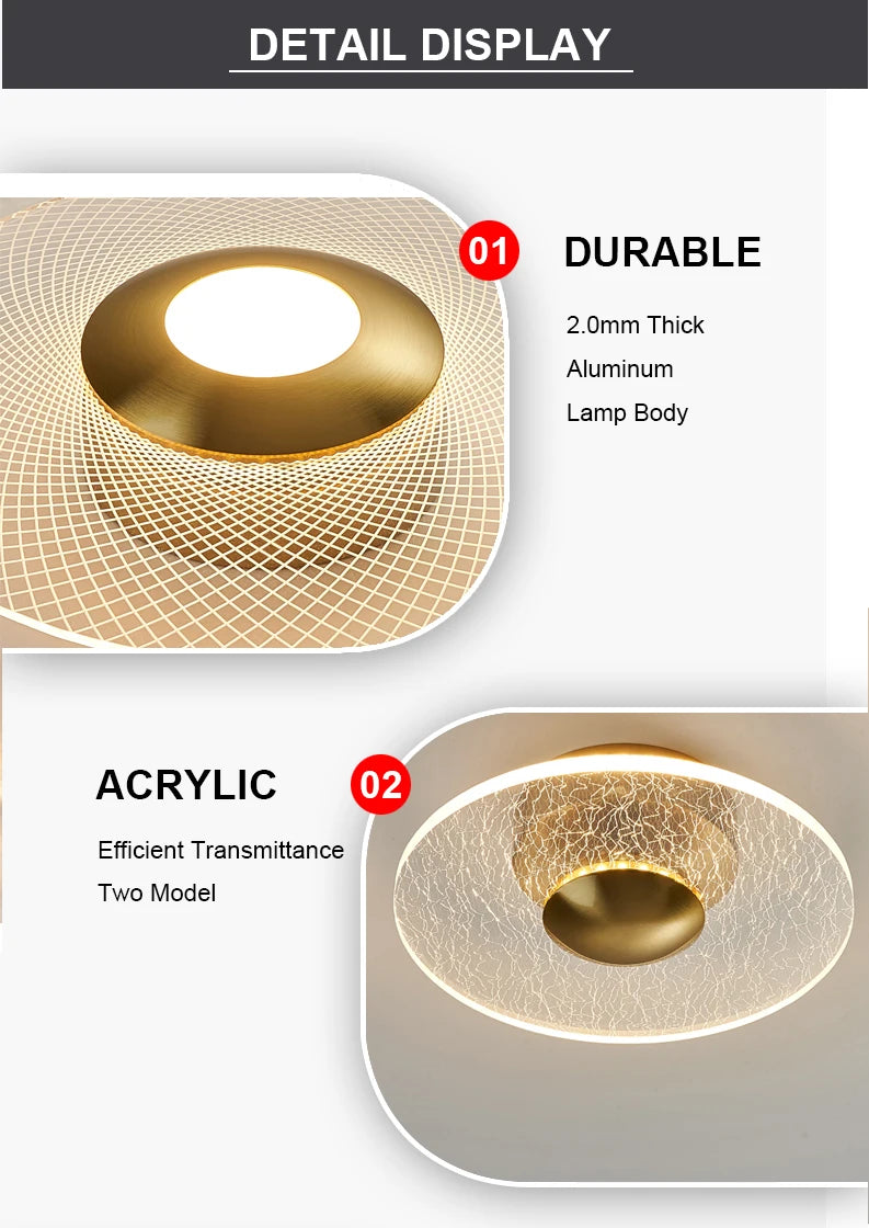 Modern LED Flush Mount Entryway Light Fixture