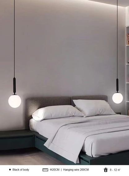 Modern Chandelier Glass Ball LED Pendant Lights
