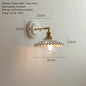 Vintage Porcelain Wall Sconce with Brass Arm