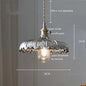 IWHD Nordic Vintage Copper Glass LED Pendant Light Fixtures