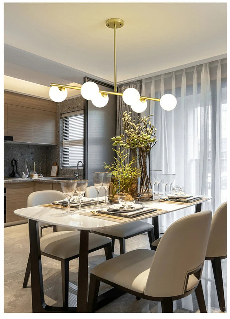 Modern 6-7 Heads Magic Bean Glass Chandelier