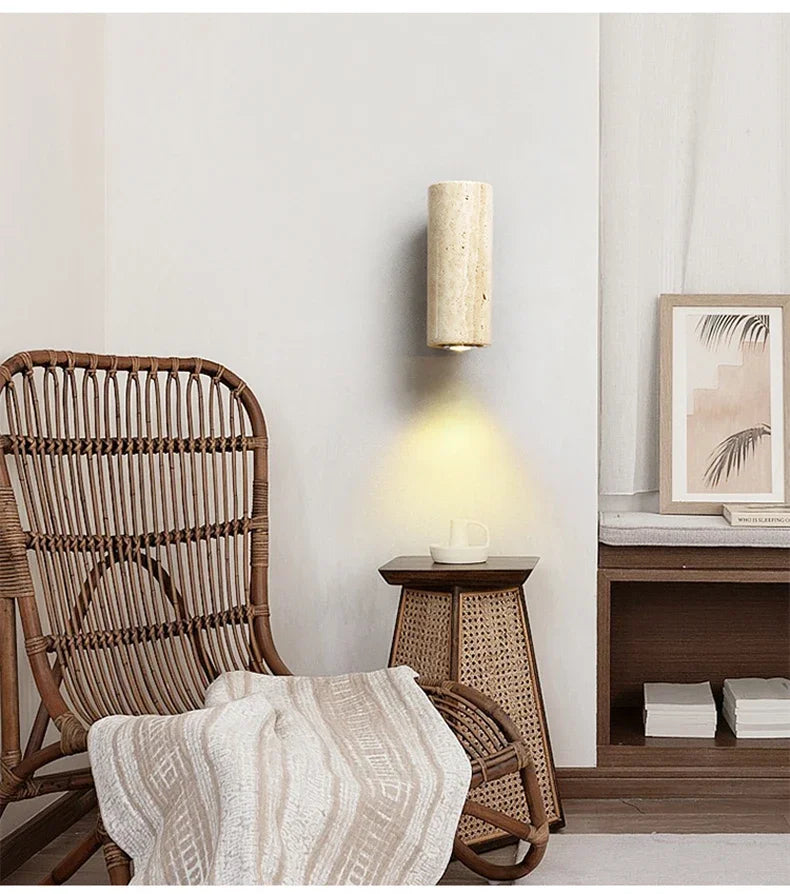 Travertine Wabi-Sabi Sconce