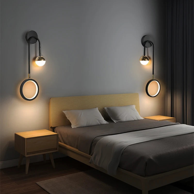 GlowSphere: Modern LED Round Wall Lamp