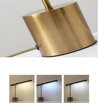 WoodGlow LED Desk Lamp: Modern Art & Eye Care