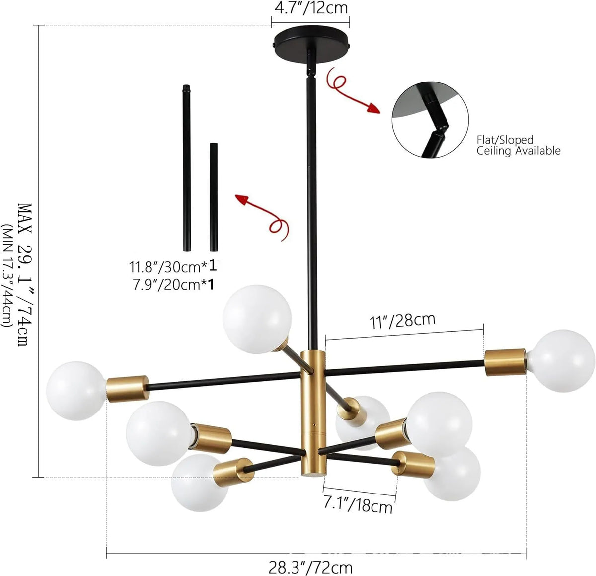 Modern Multi-Arm Chandelier