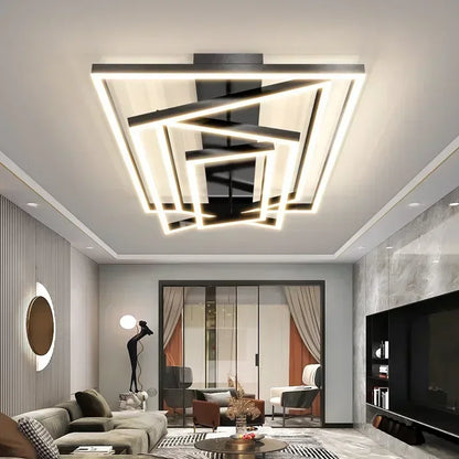 LuminaChic: Modern LED Chandelier for Stylish Spaces