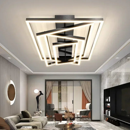LuminaChic: Modern LED Chandelier for Stylish Spaces