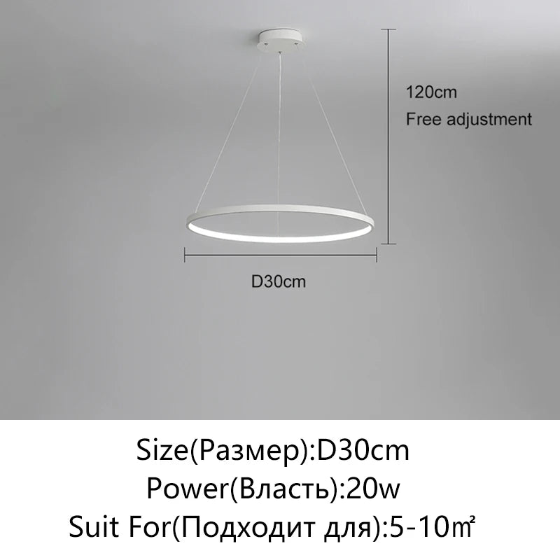 Round LED Ring Pendant
