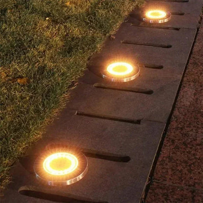Solar In-Ground Disk Lights