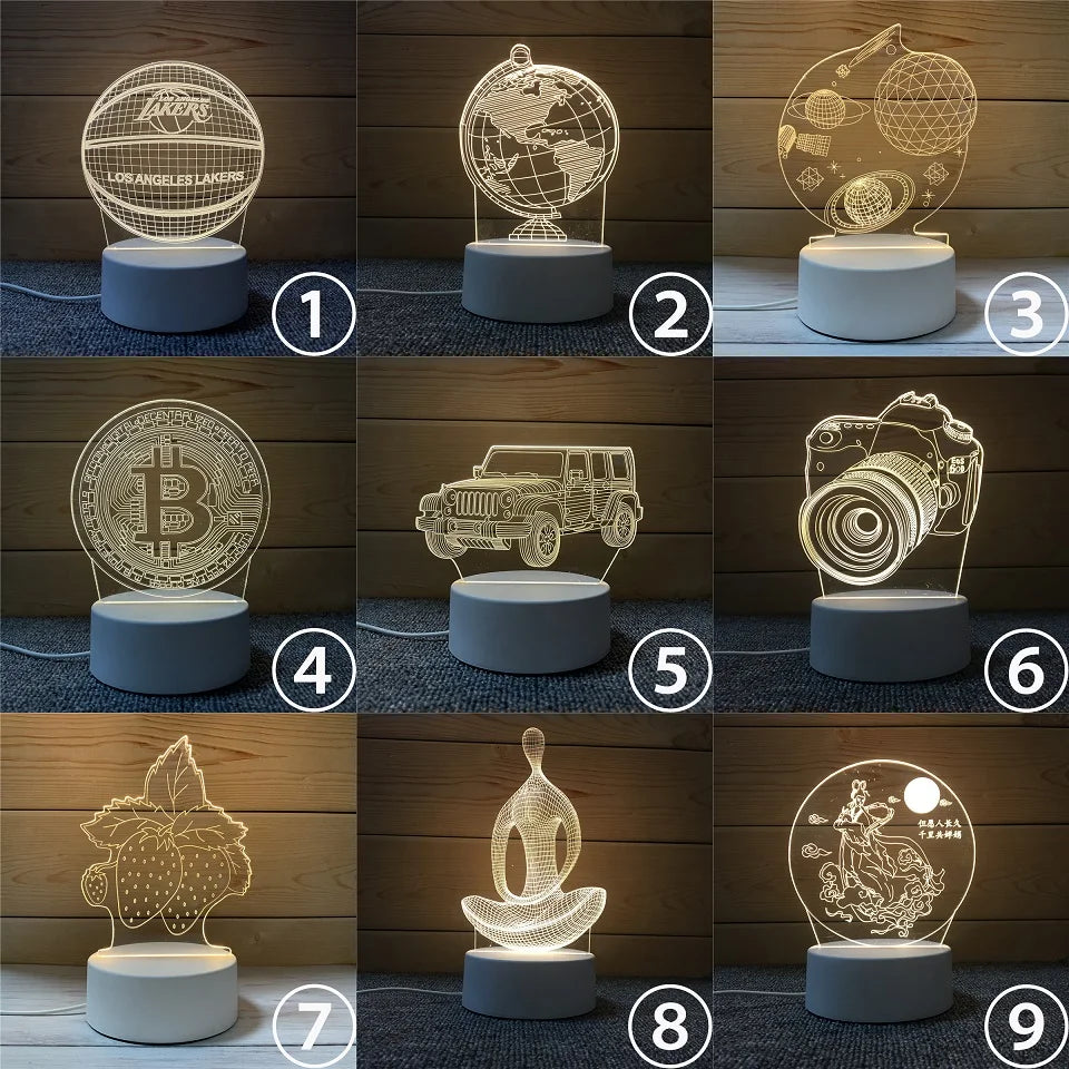 Cartoon 3D LED Lamp