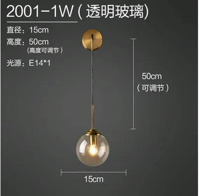 Golden Orb Wall Sconce