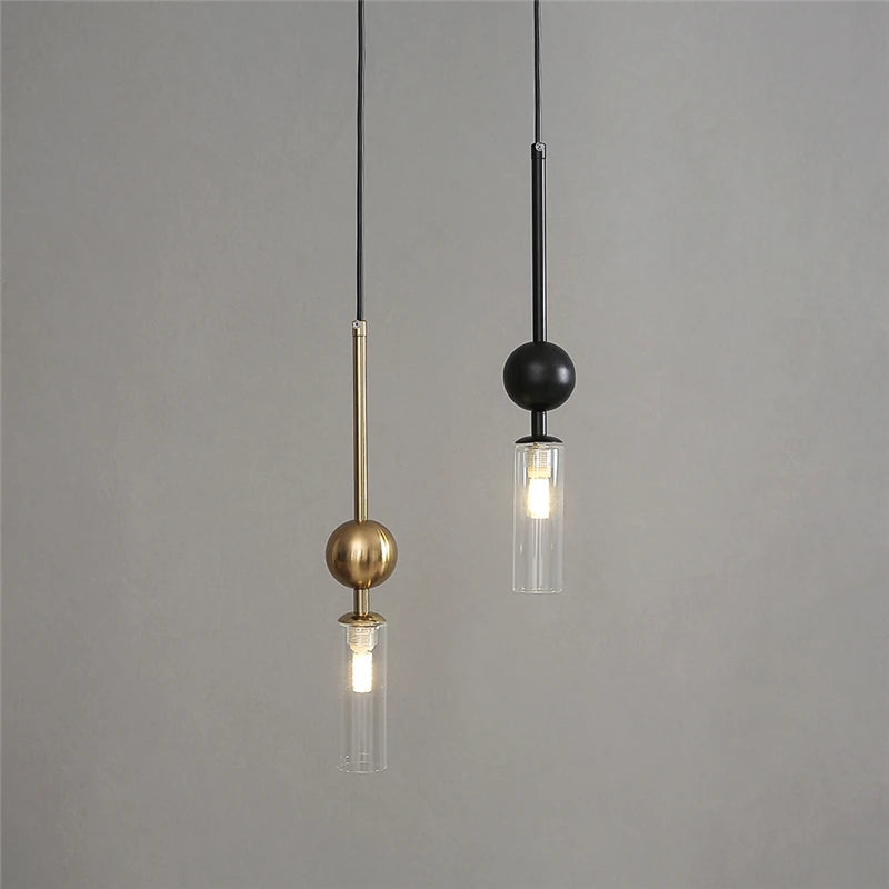 Gold Iron Glass Mini Pendant