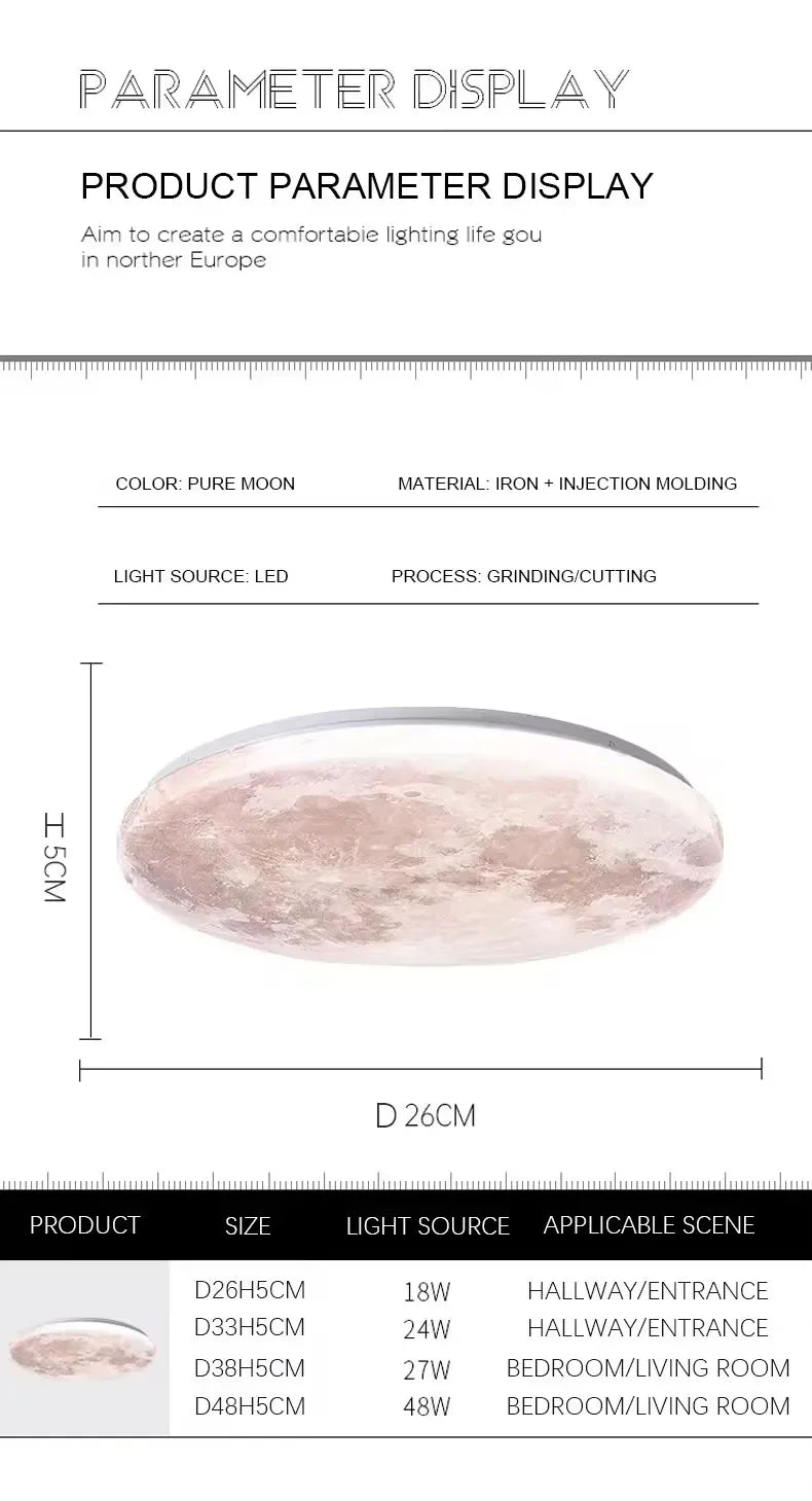 LunarGlow Modern Ceiling Lamp for Stylish Spaces