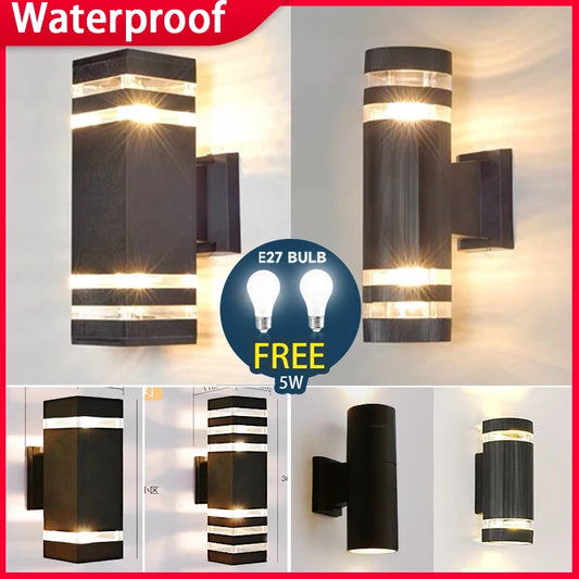 TriColor LED Outdoor Wall Light - IP65 Waterproof