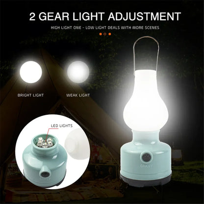 All-Weather CampGlow: 2-Mode Portable Lantern