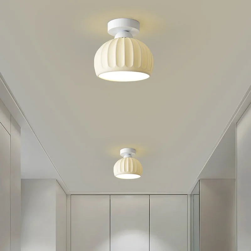 Ceramics Glass LED Corridor Ceiling Lamp