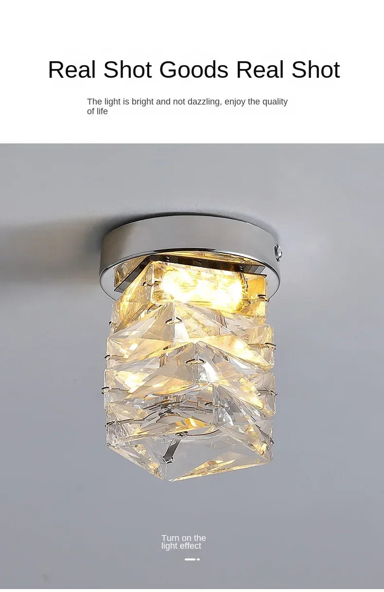 Crystal Round Double Layer Chandelier