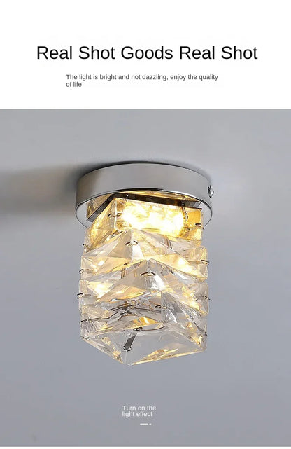 Crystal Round Double Layer Chandelier