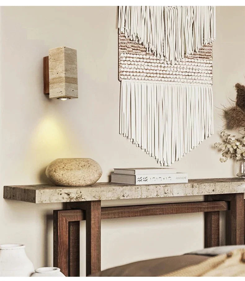 Travertine Wabi-Sabi Sconce