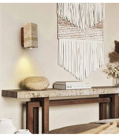 Travertine Wabi-Sabi Sconce