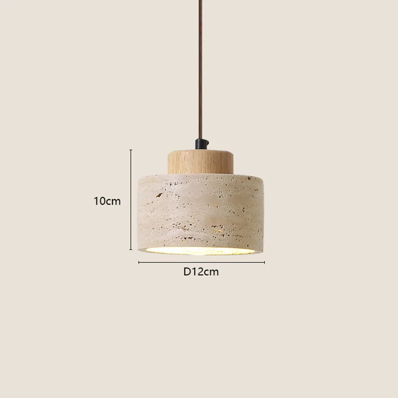 Wabi-Sabi Glow: Japanese Stone Chandelier Lamp