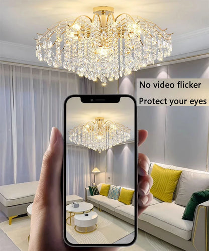Gold Crystal Chandelier