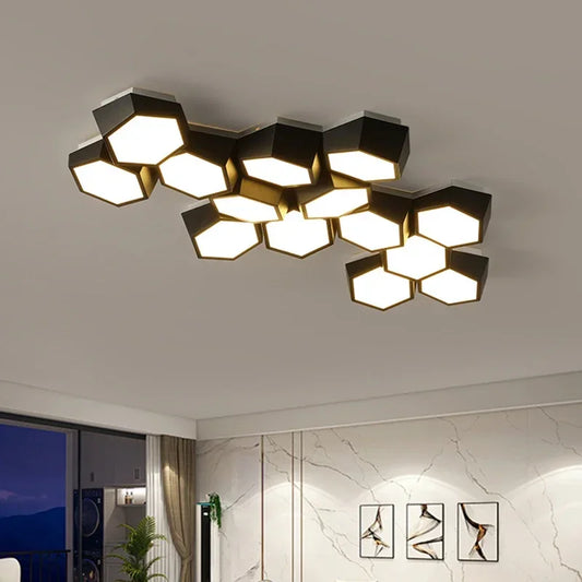 GeoGlow Dimmable LED Ceiling Lamp - Nordic Chic